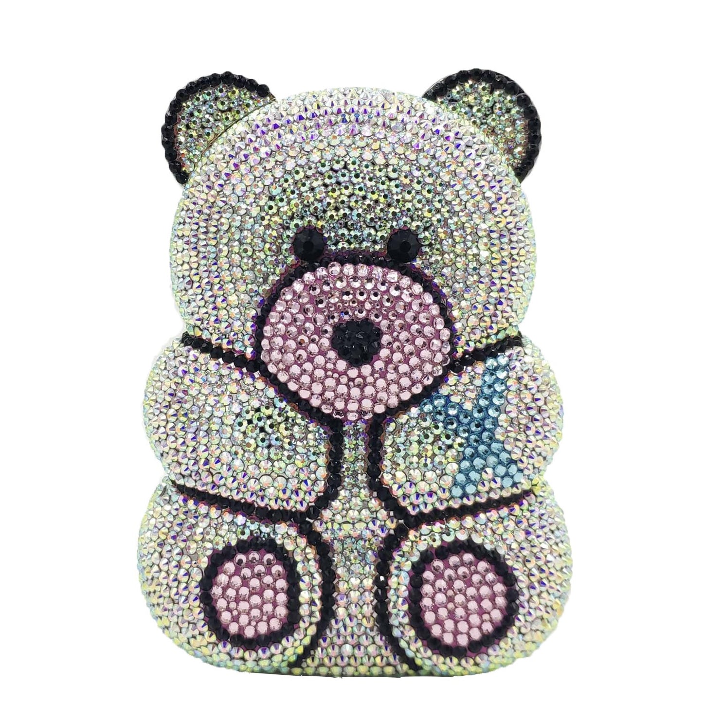 3D Bear Teddy Evening Clutch - Rhinestone Handbag