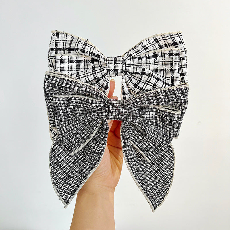 Thousand Bird Pattern Bowknot Girl Hair Clip with Duck Bill Design, Spring Clip, Model E276