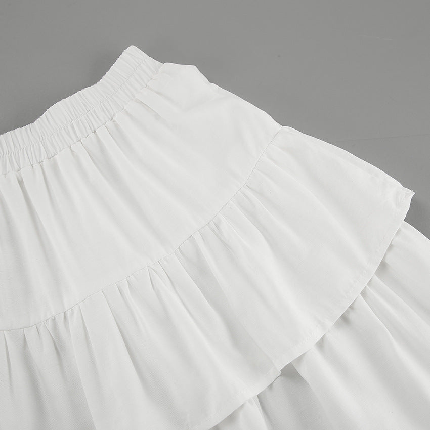Harajuku-Inspired Double-Layer High-Waisted Pleated Skirt