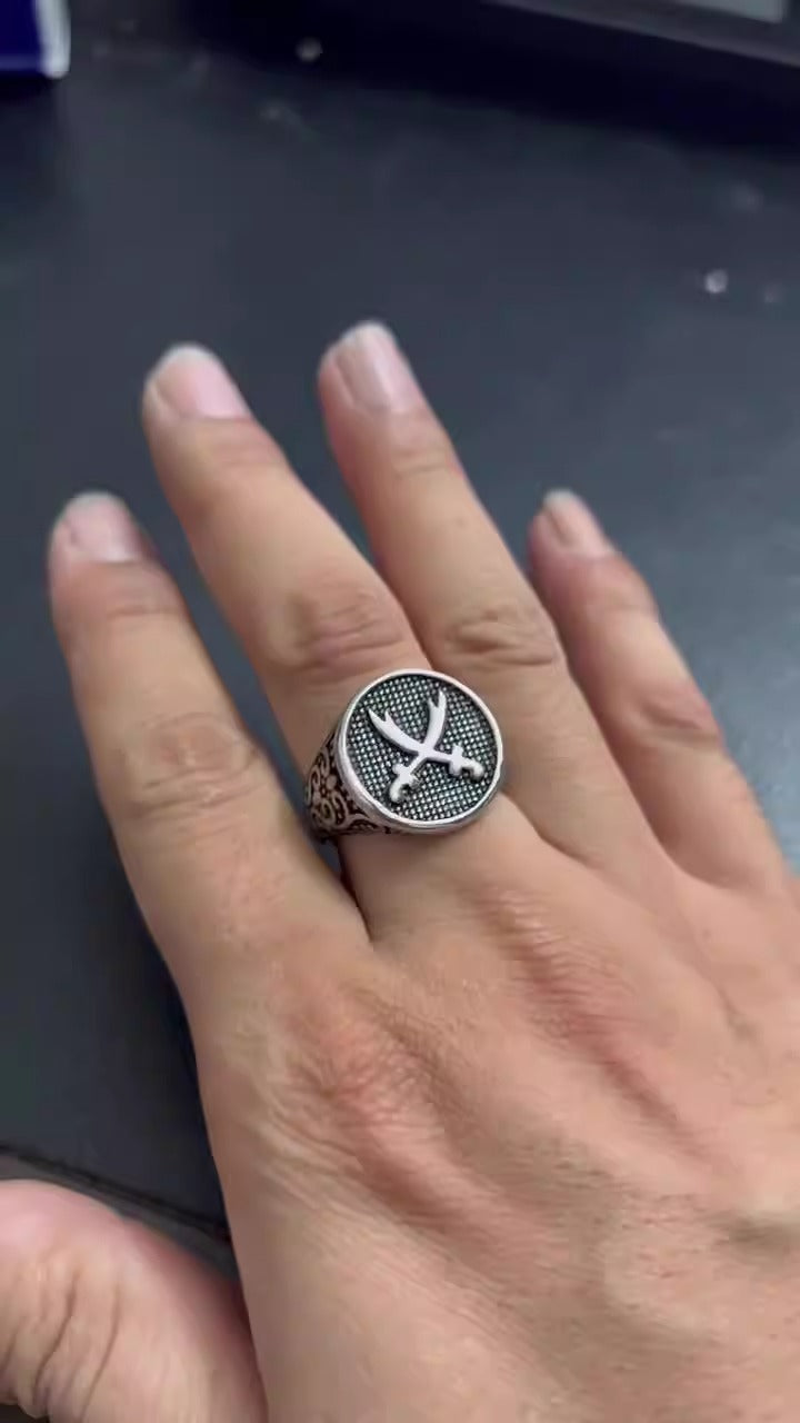 Crossed Swords Vintage Punk Style Jewelry