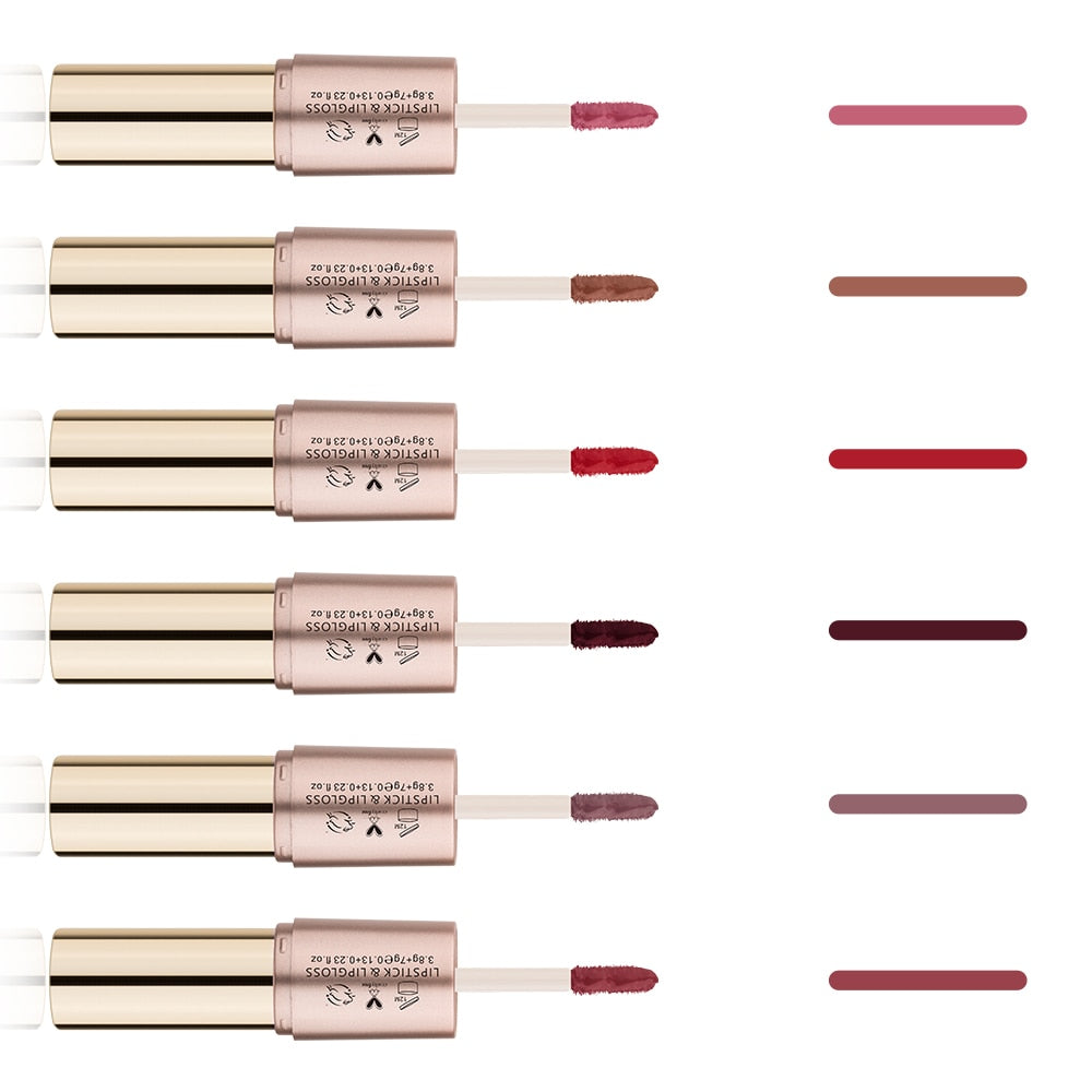 12 Colors Harajuku Style Lipstick & Gloss Set