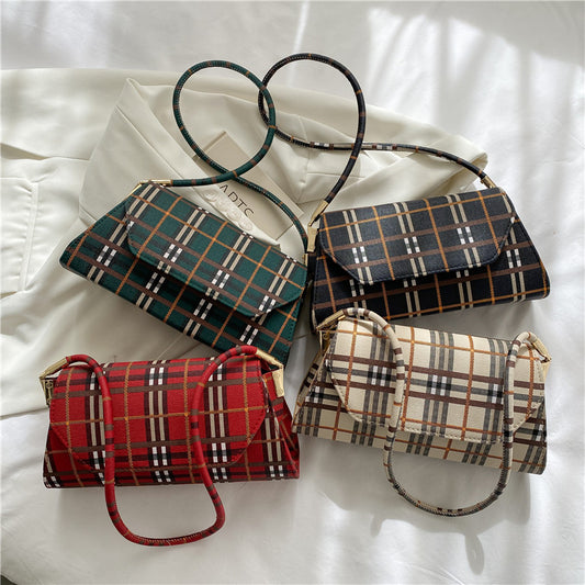 Trendy Harajuku Plaid Armpit Bag for Summer