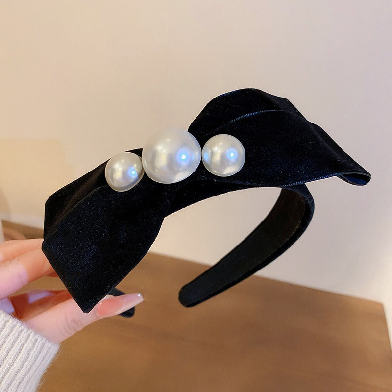 Black And White Plaid Woven Headband