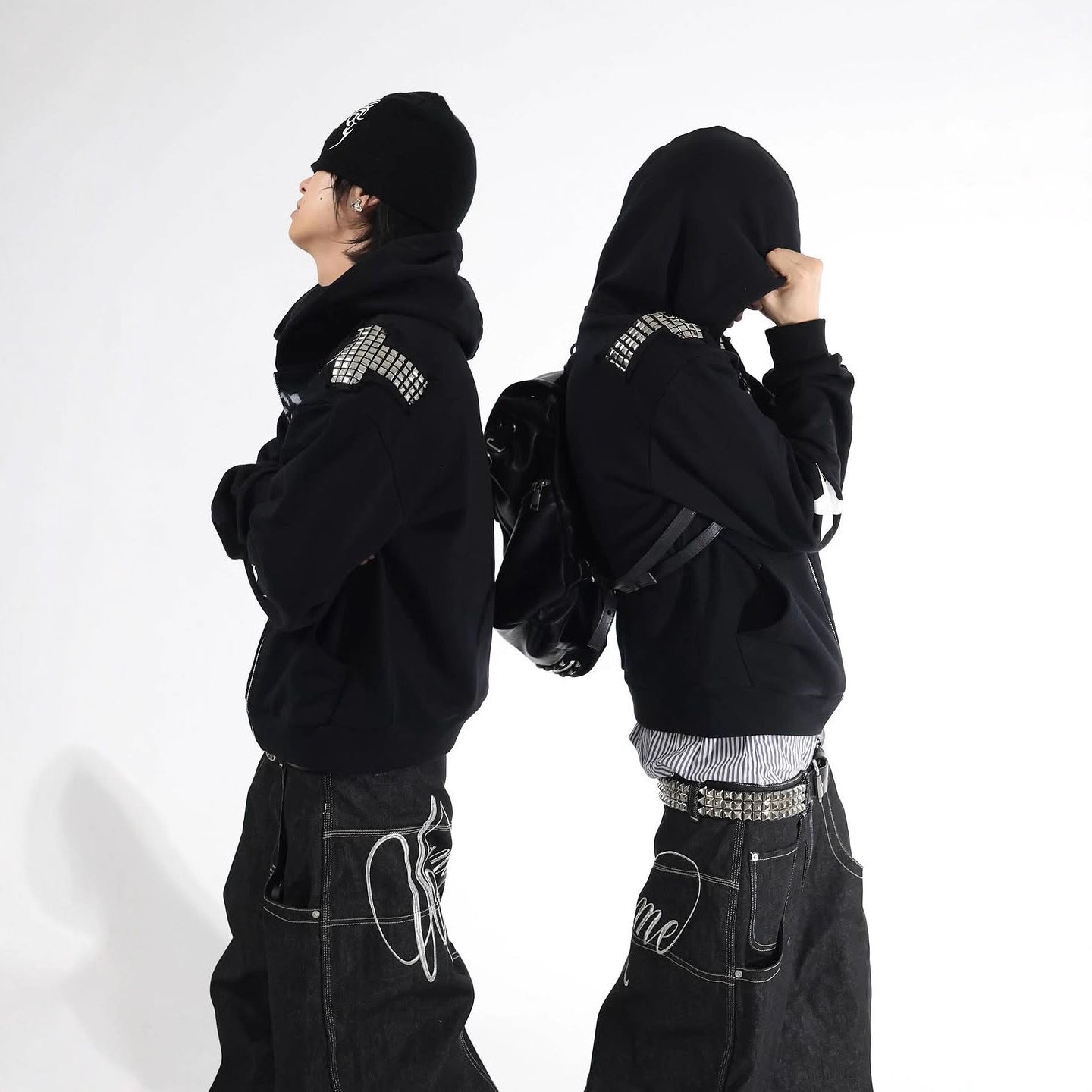 Printed Hooded Zipper Cardigan Hoodie