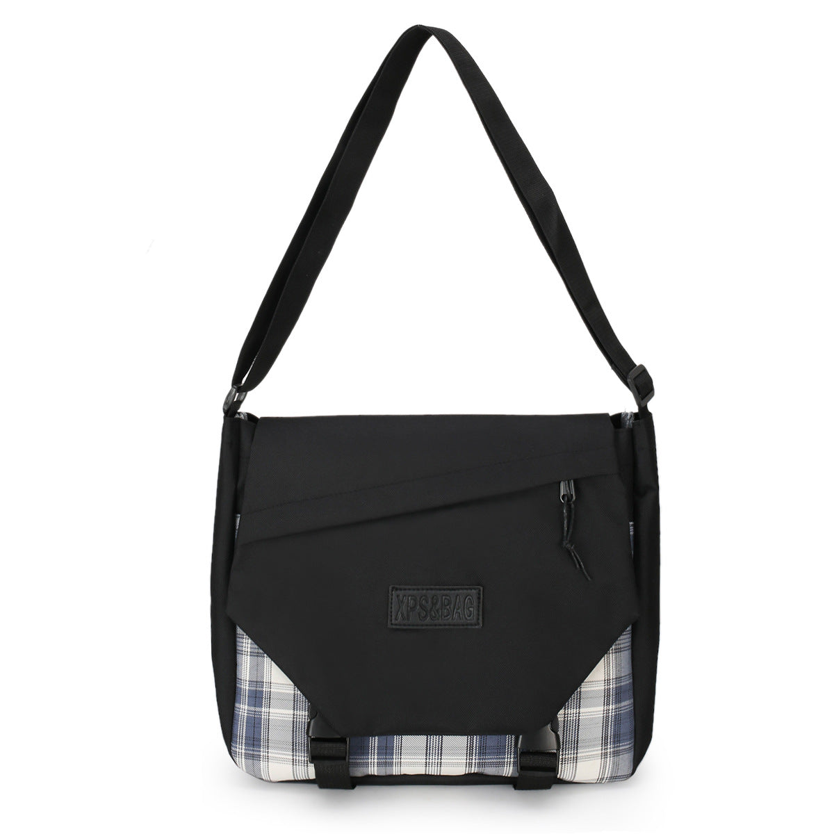 Harajuku Style Canvas Bag - Large Capacity Plaid Cloth Bag