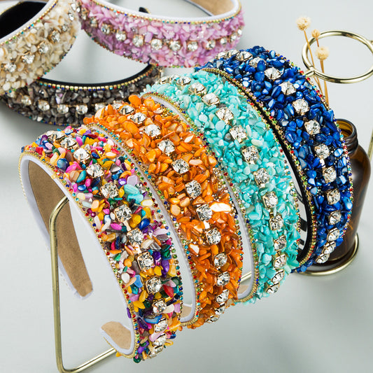 Colorful Turquoise Diamond Headband