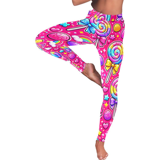 Bold Harajuku Lollipops and Gum Drops Women's All-Over Low Rise Leggings