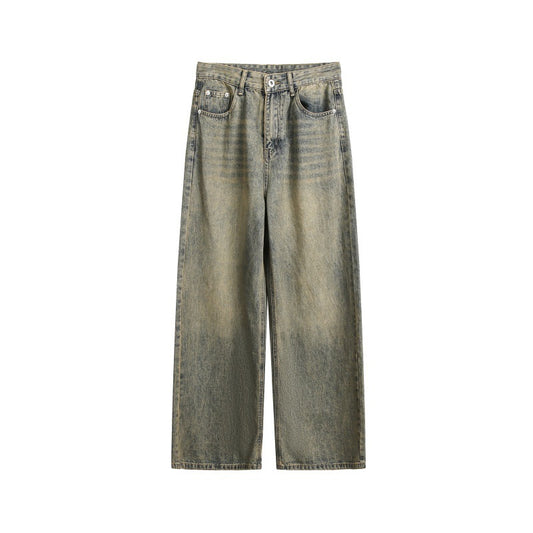 Feng Shui Washed Loose Straight Leg Jeans