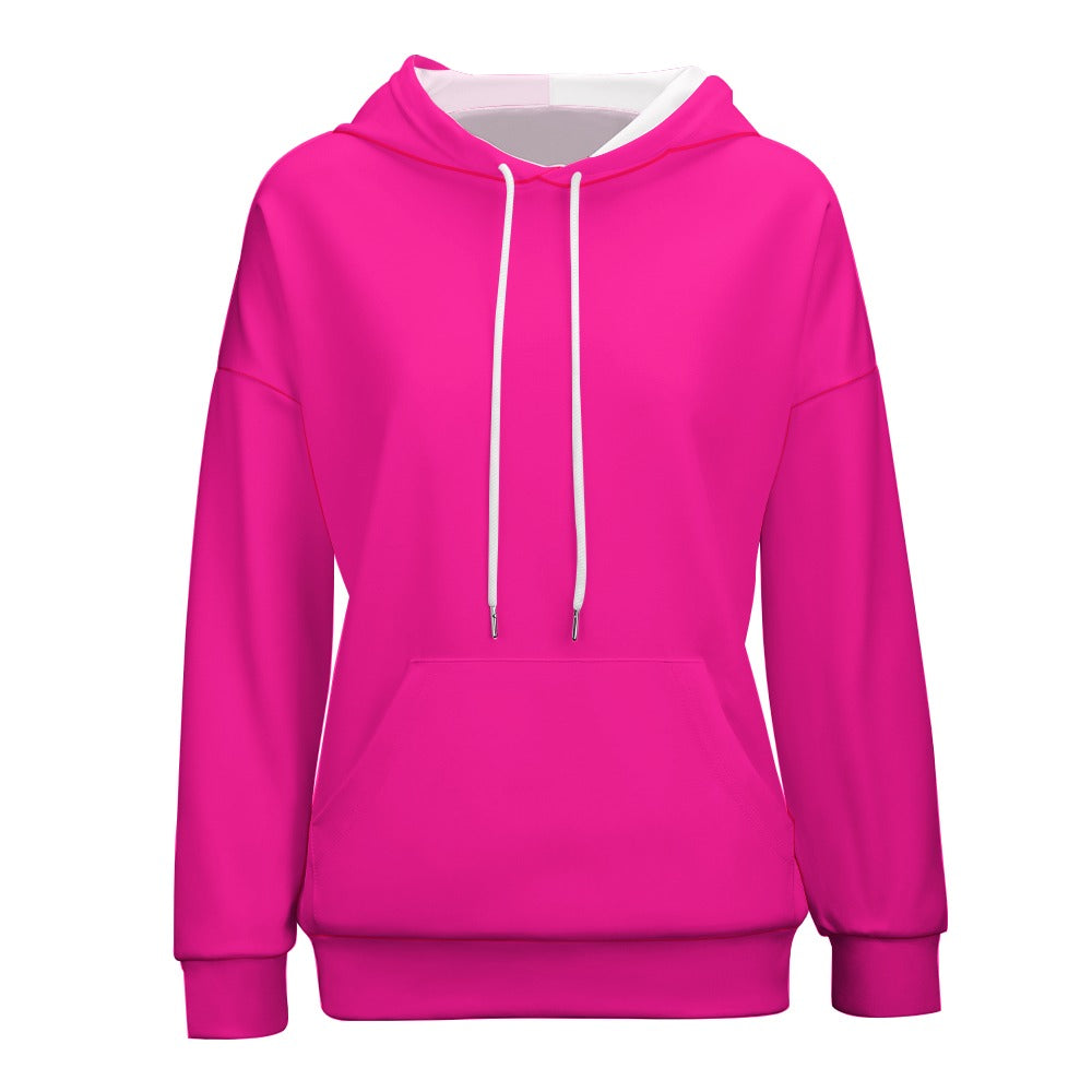 Highlighter Hot Pink Dropped Sleeve Hoodie