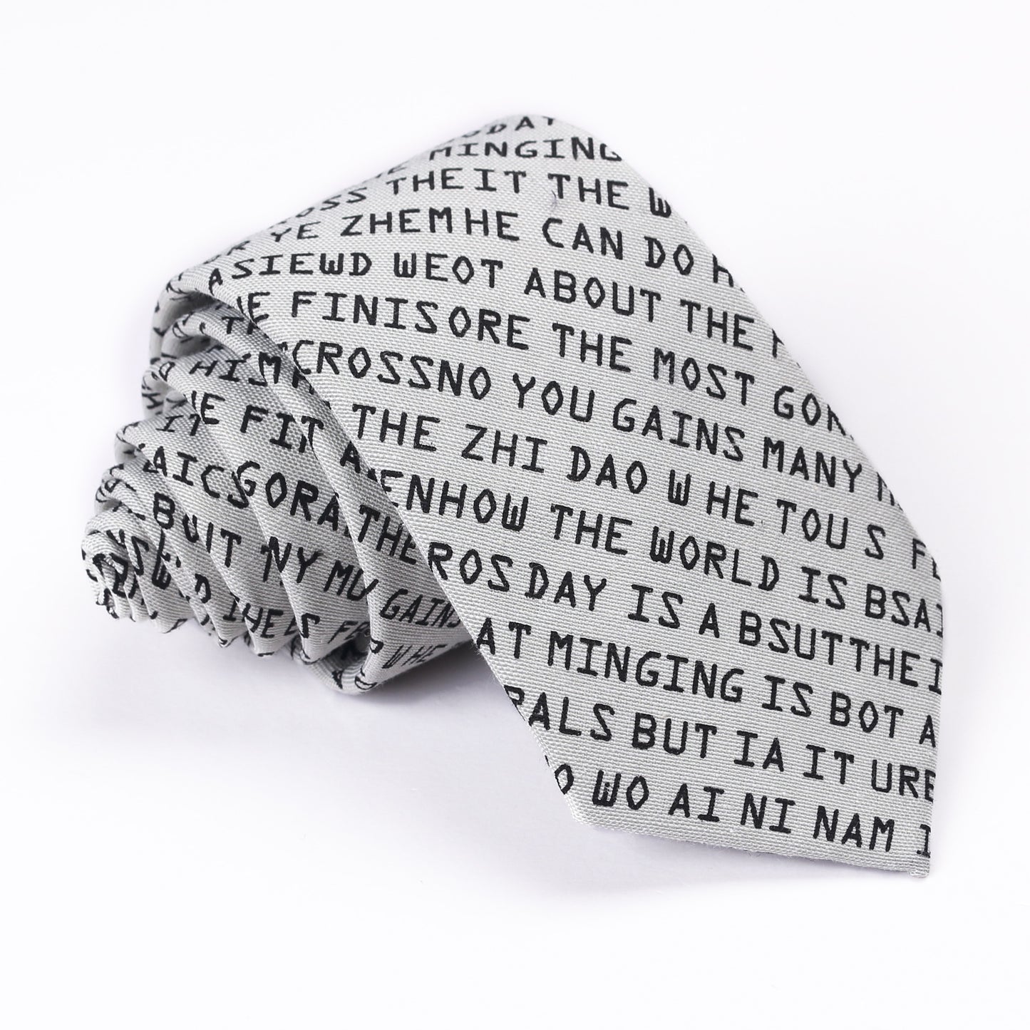 English Letter Casual Printed Tie