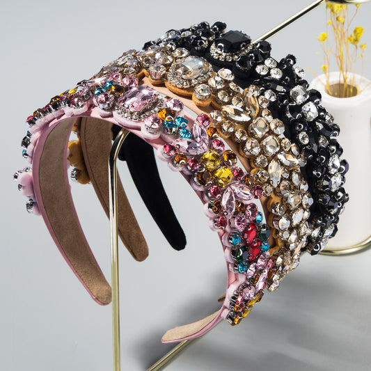 Baroque Retro Rhinestone Headband Set