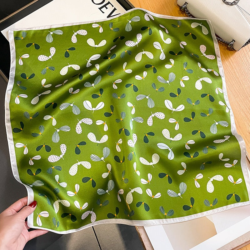 Playful Cashew Fashion Silk Square Scarf - Mulberry Silk