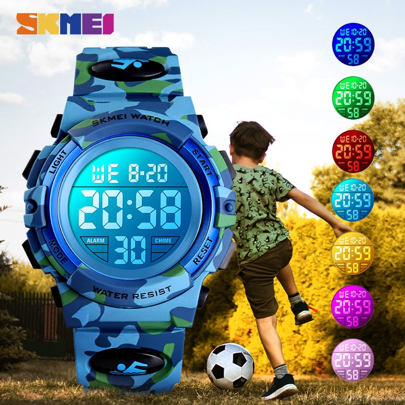 Military Kids Sport Watches - 50M Waterproof Digital Clock