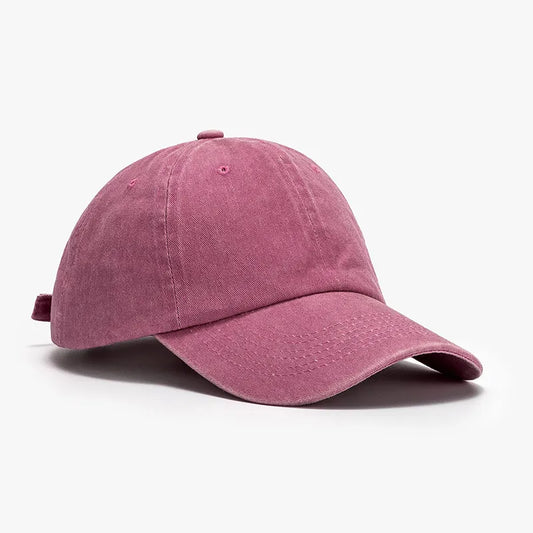 Washed Curved-Brim Baseball Cap - Harajuku Style