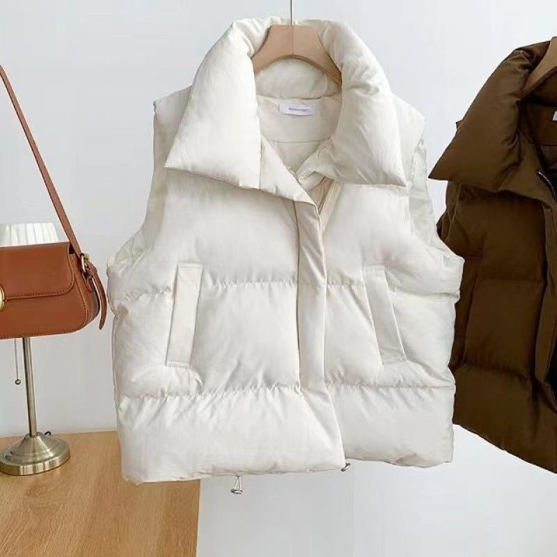 Playful Short Down Cotton Vest for Women