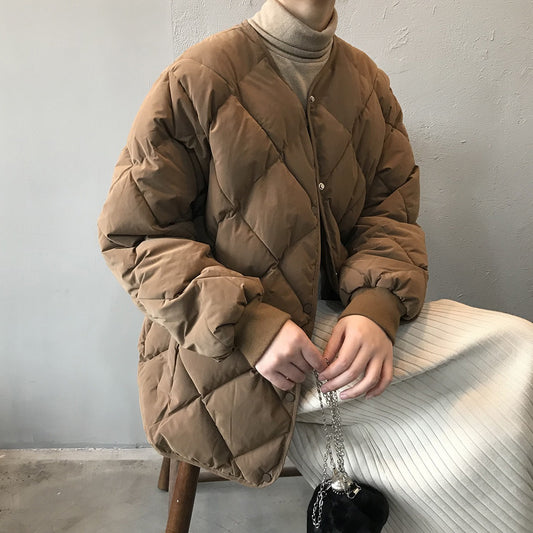 Harajuku Style Warm Cotton Jacket for Women