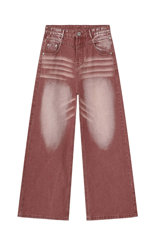 Men's Playful Washed Wide Leg Jeans