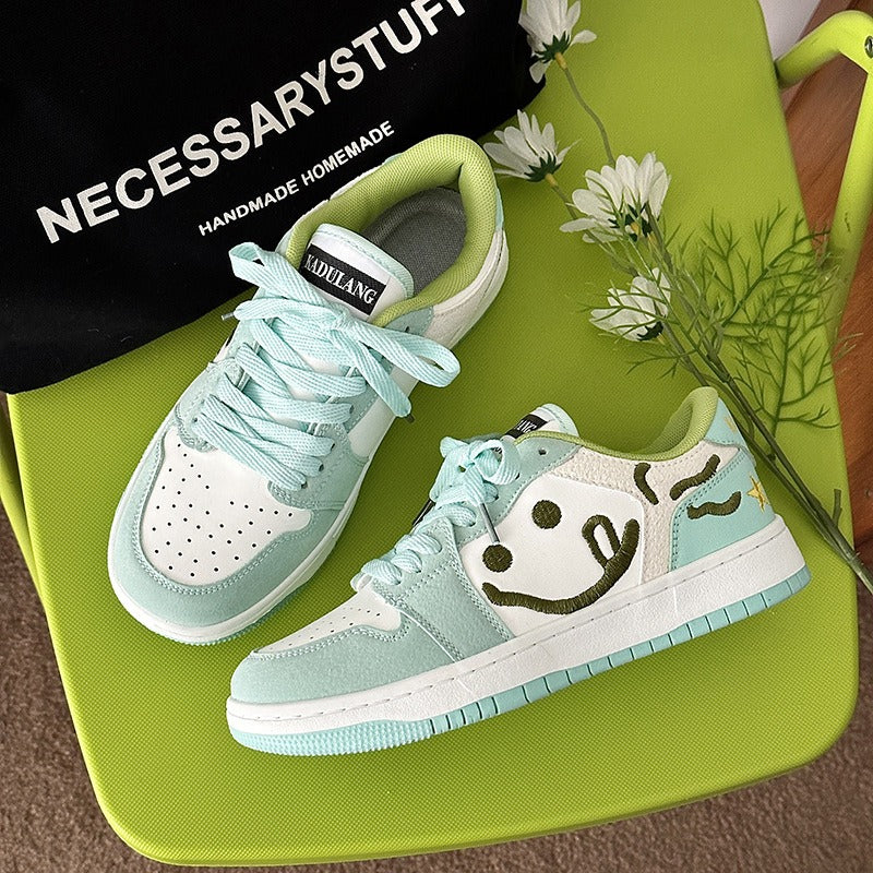 Mint Green Skate Shoes - Harajuku Style Casual Footwear