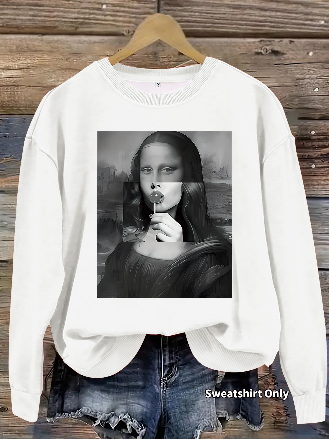 Mona Lisa Printed Hoodie