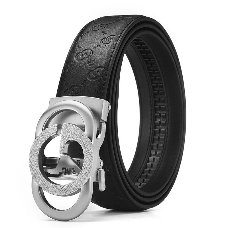 Men's Harajuku Style Genuine Leather Automatic Buckle Belt