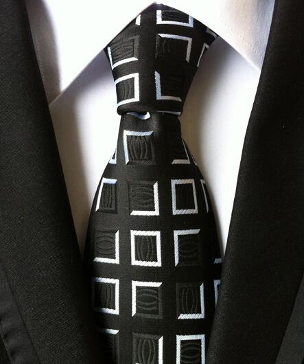Classic Yellow & Navy Blue Striped Silk Tie
