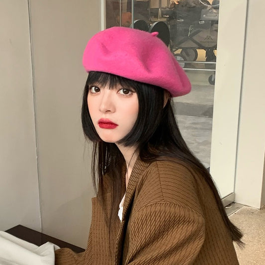 Wool Beret - Retro Candy Colored Harajuku Painter Hat