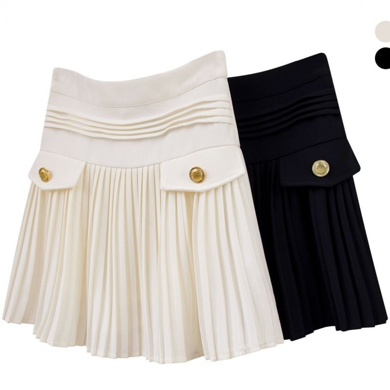 Harajuku Style Pleated A-Line Skirt for Women