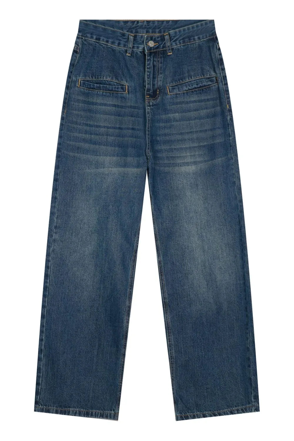 Playful Front Pockets Baggy Jeans