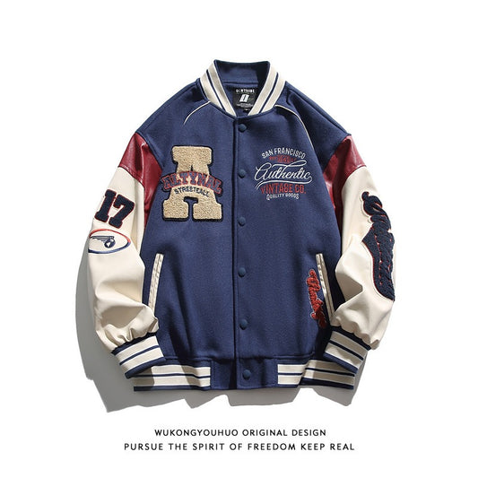 Harajuku Style Baseball Jersey Jacket for Men