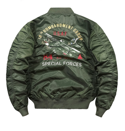 Men's Harajuku Style Casual Jacket with Shoulder Patches