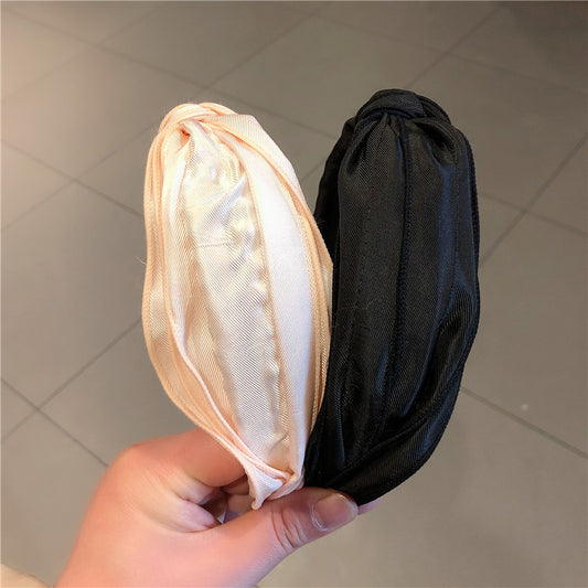 Fungus Edge Pleated Wide-Brimmed Headband