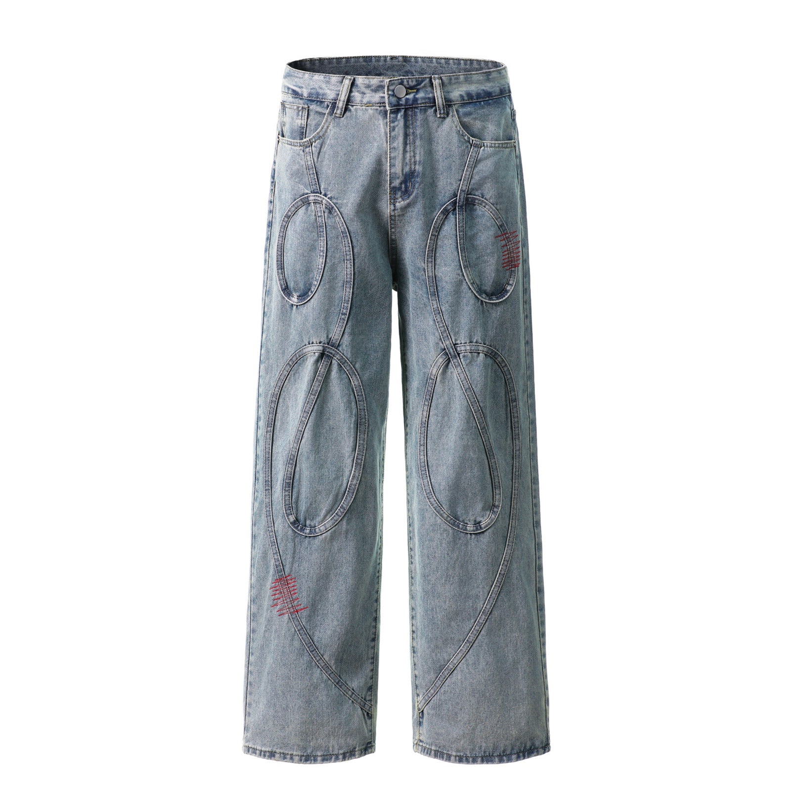 Men's Loose Fit Slimming Straight Leg Jeans - Harajuku Style