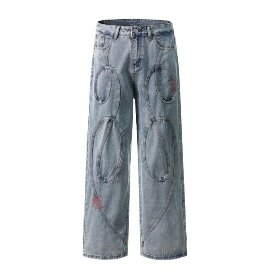 Men's Loose Fit Slimming Straight Leg Jeans - Harajuku Style