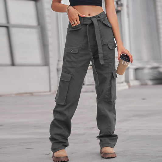 New Washed Denim Multi Pocket Heavy Casual Overalls