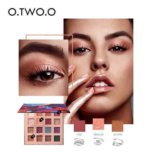 Stellar Romance 16-Color Eyeshadow Palette - Vibrant & Long-Lasting