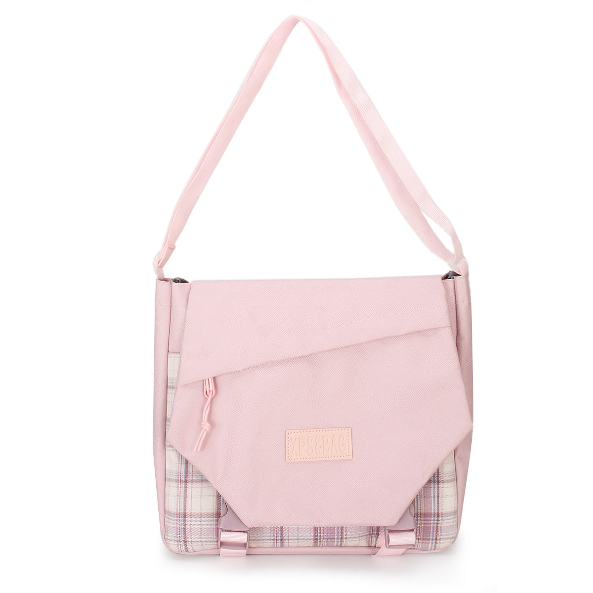Harajuku Style Canvas Bag - Large Capacity Plaid Cloth Bag