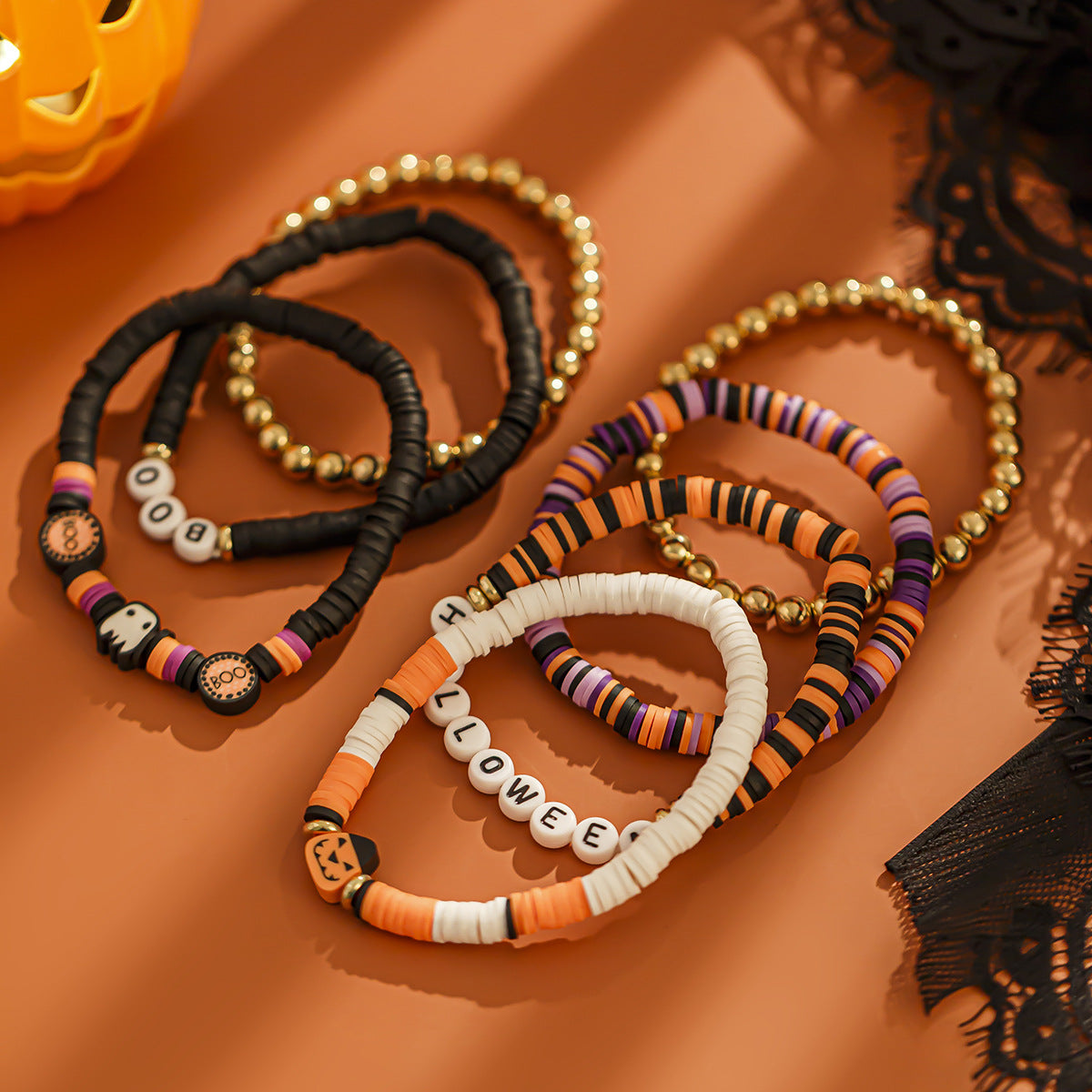 Gothic Pumpkin Charm Bracelet - Harajuku Style