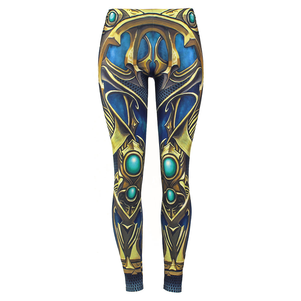 Armor Sapphire Metal Leggings