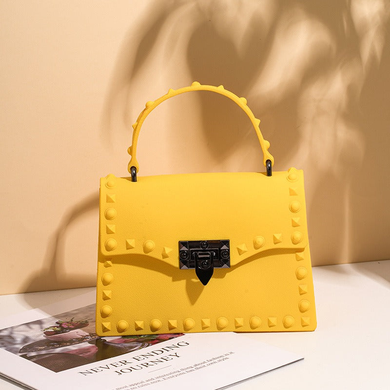 Harajuku Style Mini Jelly Handbag with Chain