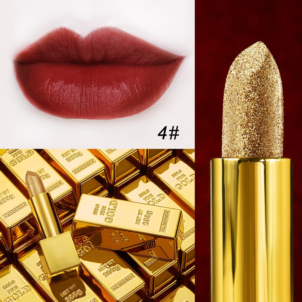 Glitter Lipstick - Moisturizing Velvet Matte Waterproof