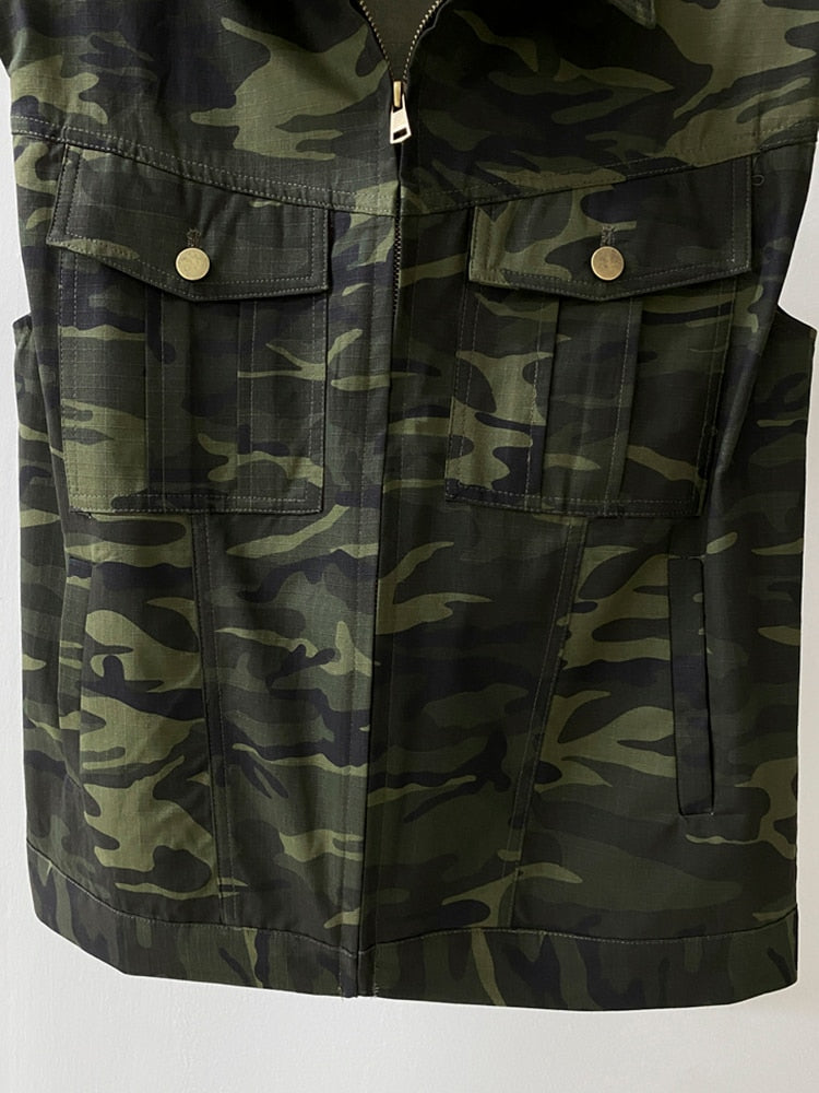 Harajuku Style Women's Camouflage Denim Vest