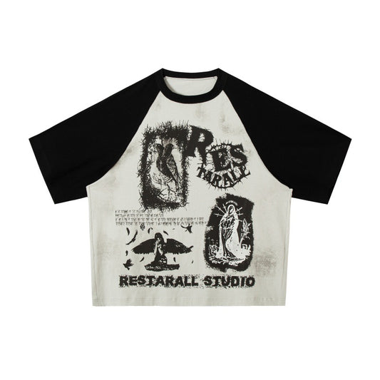 Harajuku Style Graffiti Patchwork Unisex T-Shirt
