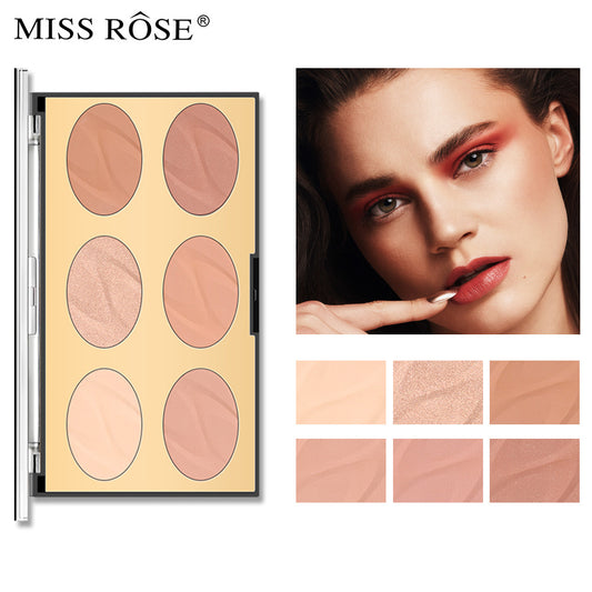 Matte Multi-Function Six Color Nose Shadow Powder - Harajuku Style