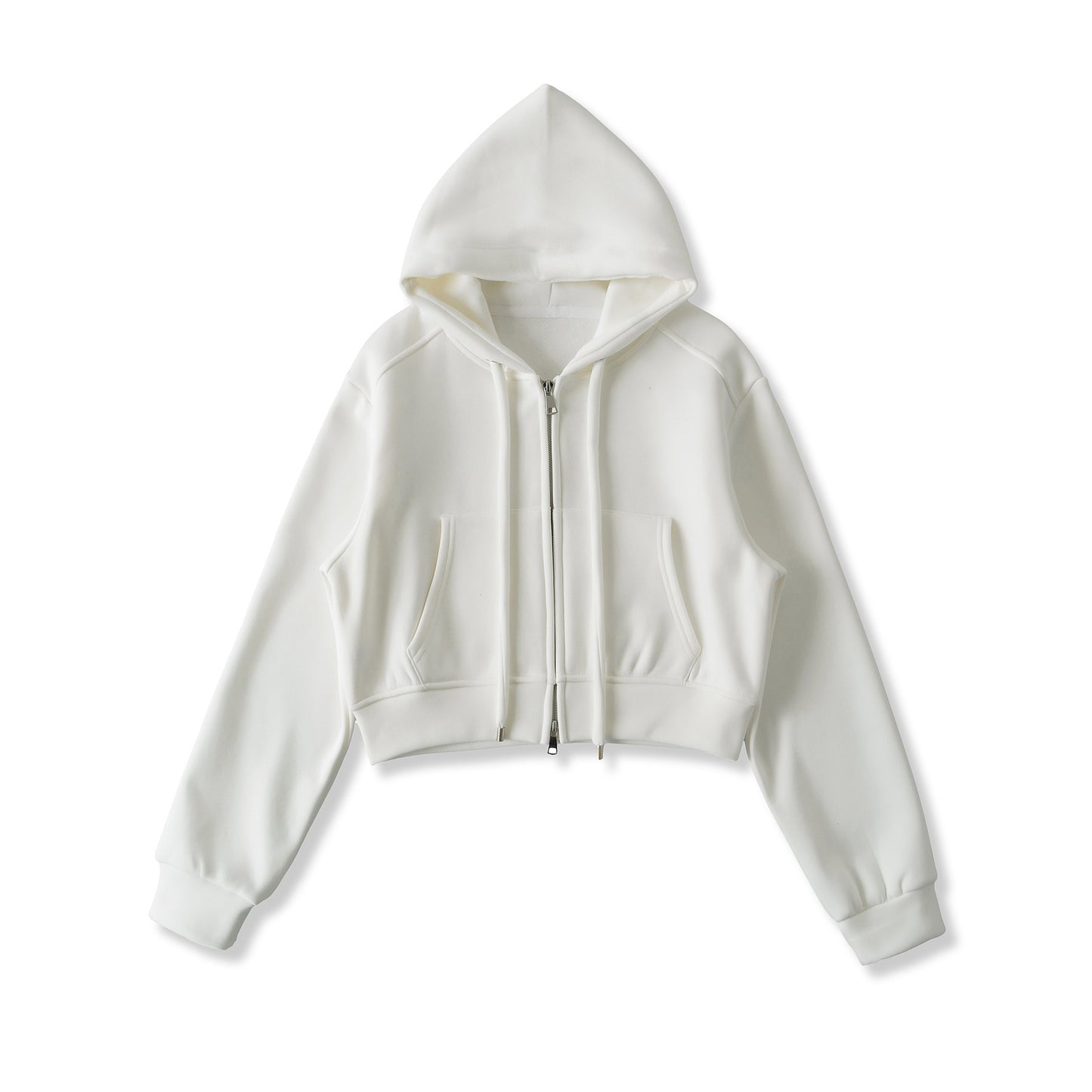 Velvet Zip-Up Drawstring Hooded Jacket Sweatshirt