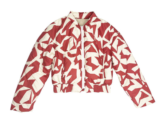 Harajuku Style Retro Printed Cotton Jacket