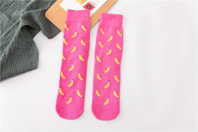 Cute Cartoon Food Socks - Banana, Avocado & More