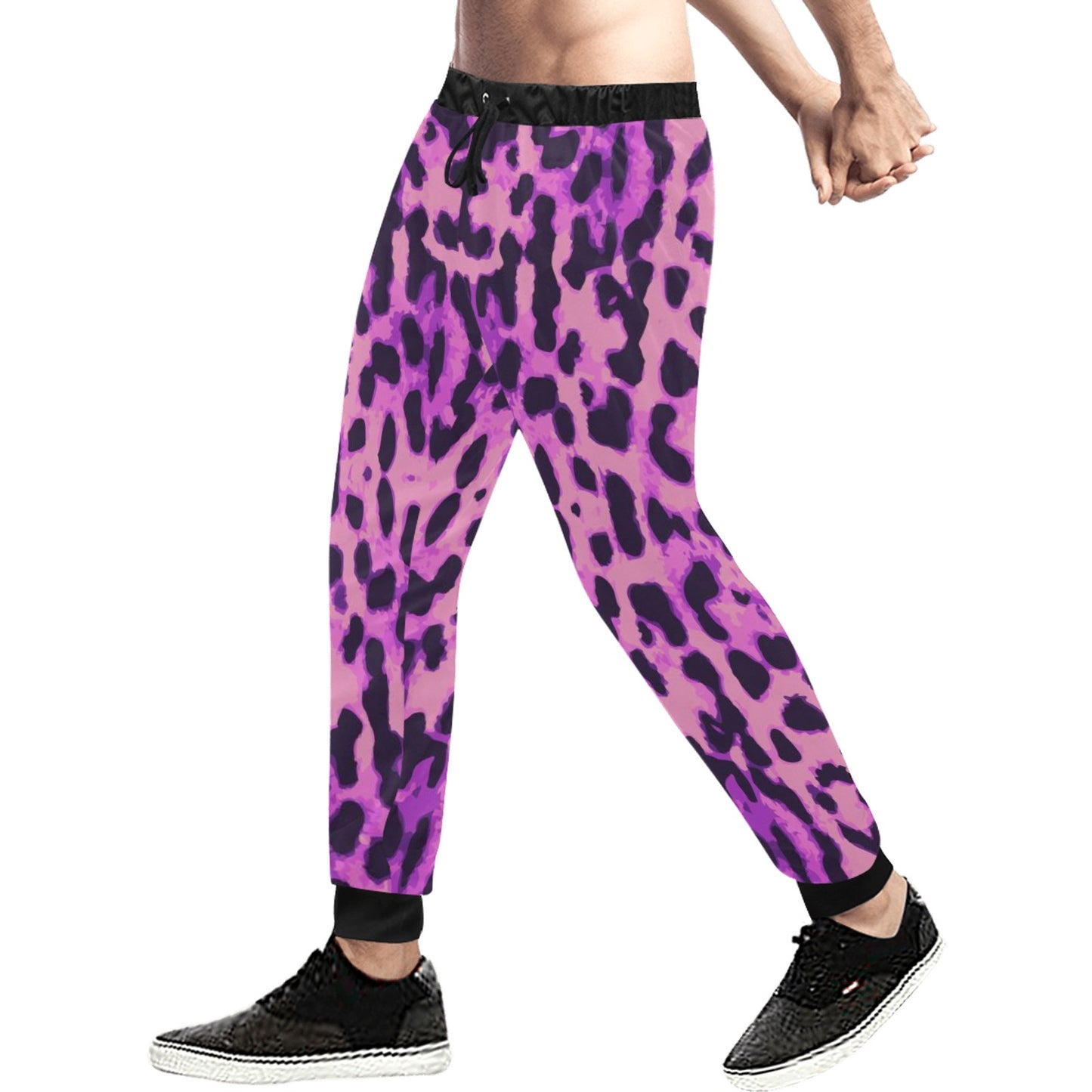 Purple Leopard Casual Baggy Slacks Joggers