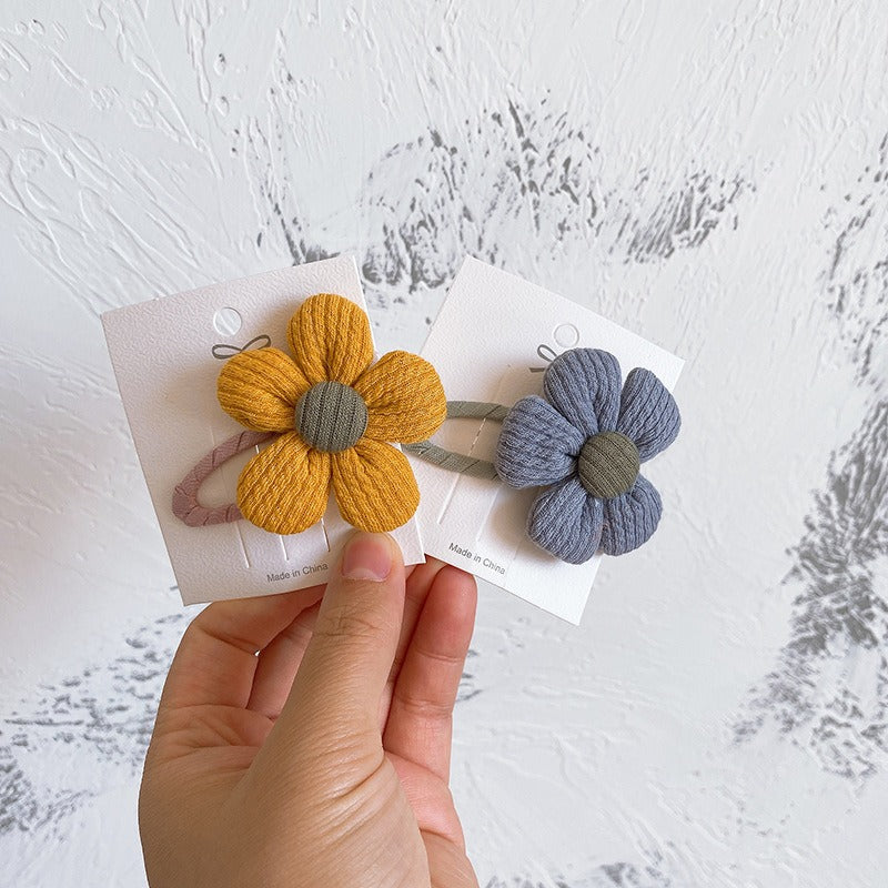 The New Children's Hair Clip Cute Sweet Flower Clip Colorful Hair Accessories Hairpin