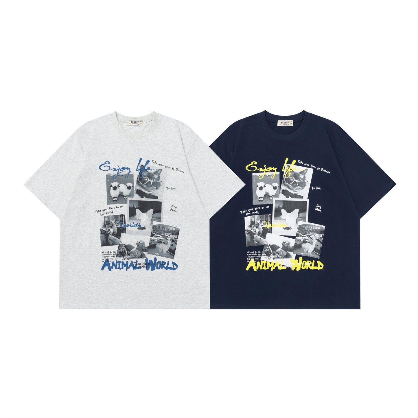 Retro Vintage Photo Print Short Sleeve T-Shirt for Men