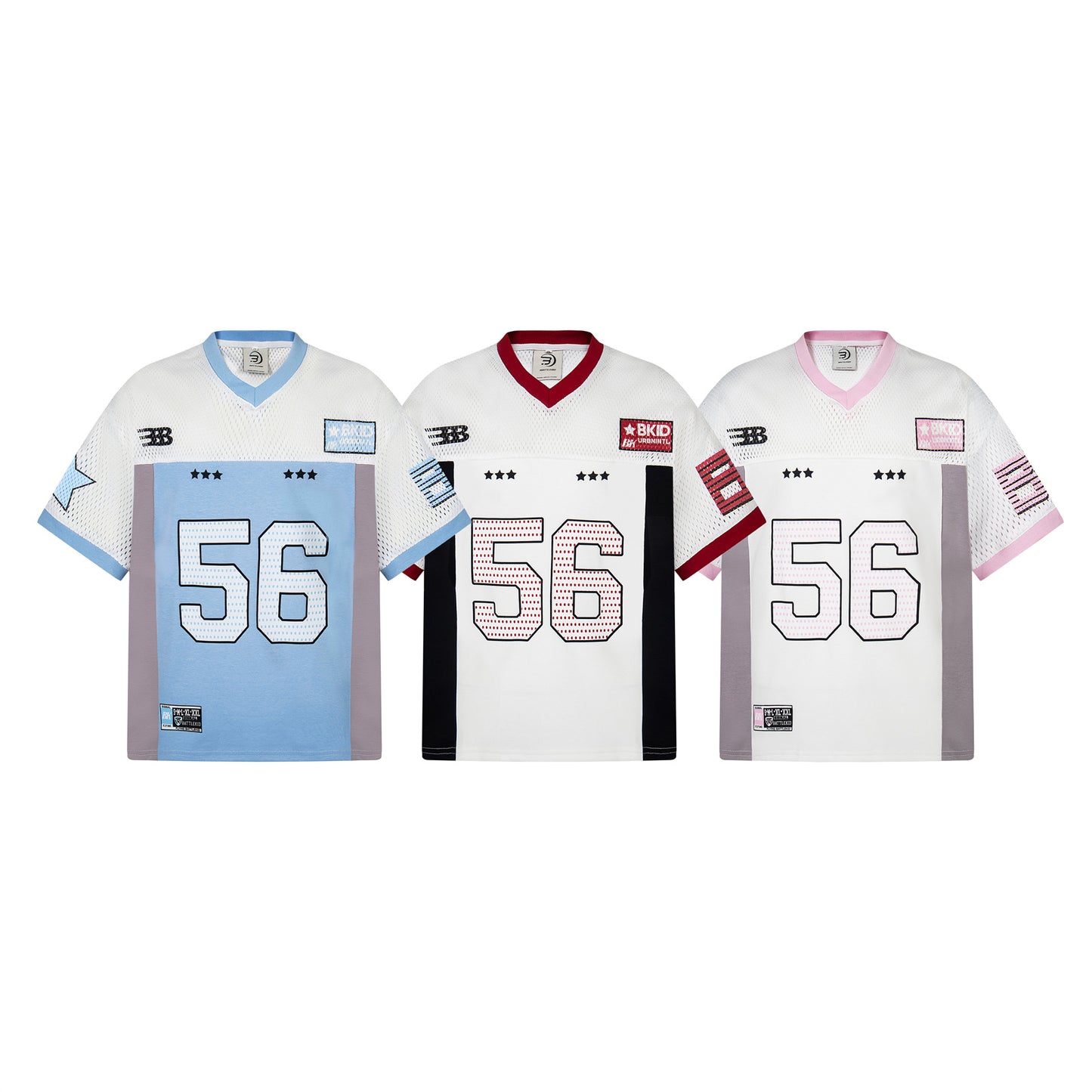 Unisex Letter & Number Print V-Neck Sports Jersey